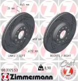 Bremsscheibe Vorderachse ZIMMERMANN 100.3325.53