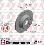 Bremsscheibe Hinterachse ZIMMERMANN 100.3328.52