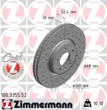 Bremsscheibe Vorderachse ZIMMERMANN 100.3355.52