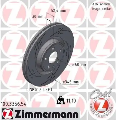 Bremsscheibe ZIMMERMANN 100.3356.54