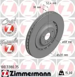 Bremsscheibe ZIMMERMANN 100.3380.75