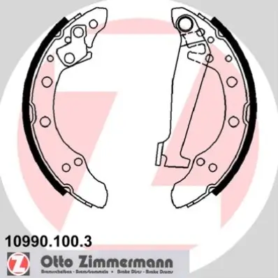 Bremsbackensatz Hinterachse ZIMMERMANN 10990.100.3