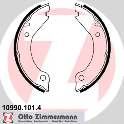Bremsbackensatz, Feststellbremse Hinterachse ZIMMERMANN 10990.101.4