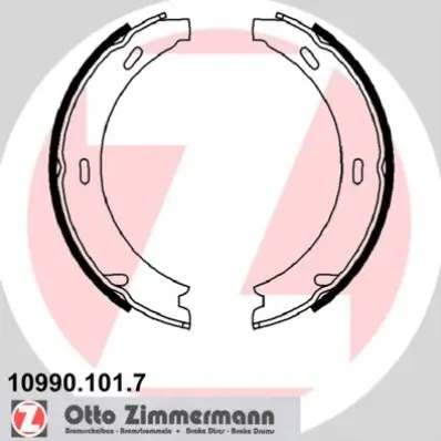 Bremsbackensatz, Feststellbremse Hinterachse ZIMMERMANN 10990.101.7
