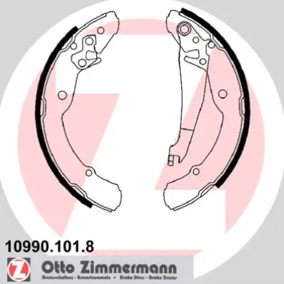 Bremsbackensatz Hinterachse ZIMMERMANN 10990.101.8