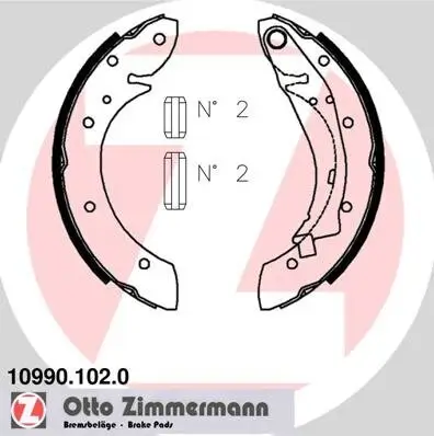 Bremsbackensatz ZIMMERMANN 10990.102.0 Bild Bremsbackensatz ZIMMERMANN 10990.102.0