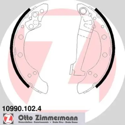 Bremsbackensatz Hinterachse ZIMMERMANN 10990.102.4