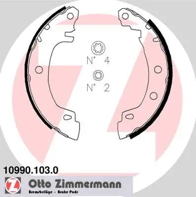 Bremsbackensatz ZIMMERMANN 10990.103.0