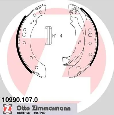 Bremsbackensatz ZIMMERMANN 10990.107.0