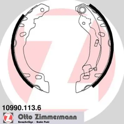 Bremsbackensatz Hinterachse ZIMMERMANN 10990.113.6 Bild Bremsbackensatz Hinterachse ZIMMERMANN 10990.113.6