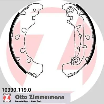 Bremsbackensatz Hinterachse ZIMMERMANN 10990.119.0 Bild Bremsbackensatz Hinterachse ZIMMERMANN 10990.119.0