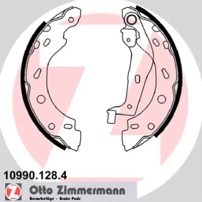 Bremsbackensatz Hinterachse ZIMMERMANN 10990.128.4 Bild Bremsbackensatz Hinterachse ZIMMERMANN 10990.128.4