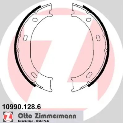 Bremsbackensatz, Feststellbremse Hinterachse ZIMMERMANN 10990.128.6 Bild Bremsbackensatz, Feststellbremse Hinterachse ZIMMERMANN 10990.128.6