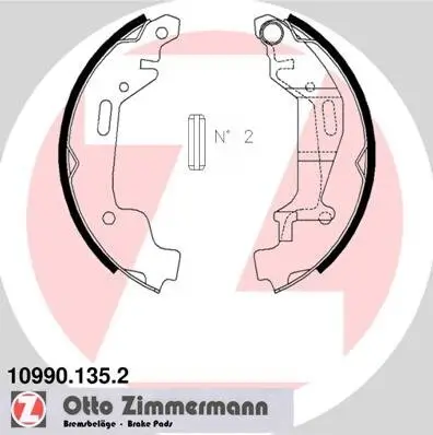 Bremsbackensatz Hinterachse ZIMMERMANN 10990.135.2 Bild Bremsbackensatz Hinterachse ZIMMERMANN 10990.135.2