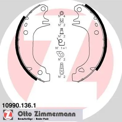 Bremsbackensatz ZIMMERMANN 10990.136.1