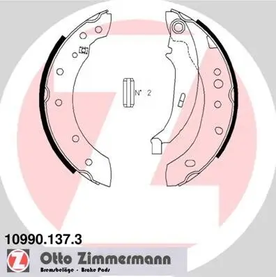 Bremsbackensatz, Feststellbremse Hinterachse ZIMMERMANN 10990.137.3 Bild Bremsbackensatz, Feststellbremse Hinterachse ZIMMERMANN 10990.137.3