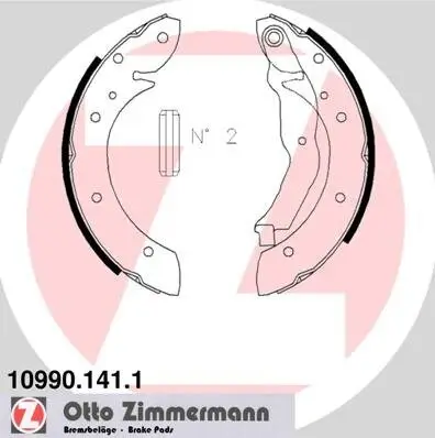 Bremsbackensatz ZIMMERMANN 10990.141.1 Bild Bremsbackensatz ZIMMERMANN 10990.141.1