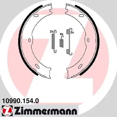 Bremsbackensatz, Feststellbremse ZIMMERMANN 10990.154.0 Bild Bremsbackensatz, Feststellbremse ZIMMERMANN 10990.154.0