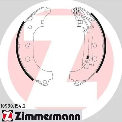 Bremsbackensatz Hinterachse ZIMMERMANN 10990.154.2 Bild Bremsbackensatz Hinterachse ZIMMERMANN 10990.154.2