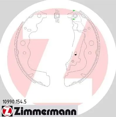Bremsbackensatz Hinterachse ZIMMERMANN 10990.154.5