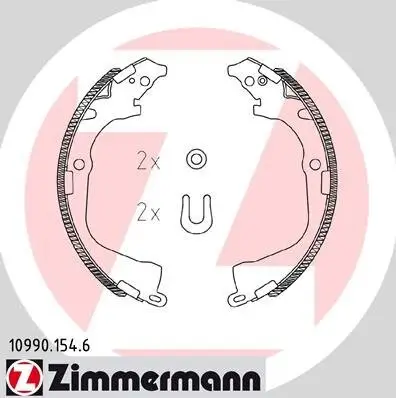 Bremsbackensatz Hinterachse ZIMMERMANN 10990.154.6