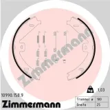 Bremsbackensatz, Feststellbremse Hinterachse ZIMMERMANN 10990.158.9