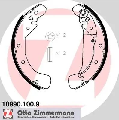 Bremsbackensatz Hinterachse ZIMMERMANN 10990.100.9