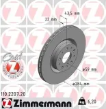 Bremsscheibe Vorderachse ZIMMERMANN 110.2207.20