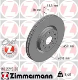 Bremsscheibe Vorderachse ZIMMERMANN 110.2215.20
