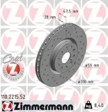 Bremsscheibe Vorderachse ZIMMERMANN 110.2215.52