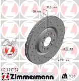 Bremsscheibe Vorderachse ZIMMERMANN 110.2217.52