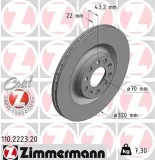Bremsscheibe Hinterachse ZIMMERMANN 110.2223.20