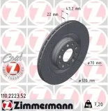 Bremsscheibe Hinterachse ZIMMERMANN 110.2223.52