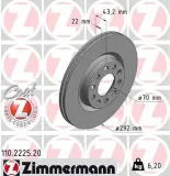 Bremsscheibe Hinterachse ZIMMERMANN 110.2225.20