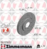 Bremsscheibe Vorderachse ZIMMERMANN 150.1258.52