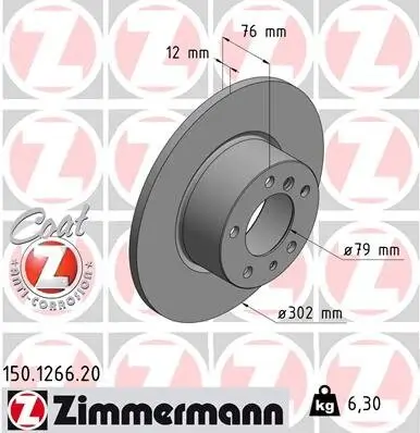 Bremsscheibe ZIMMERMANN 150.1266.20