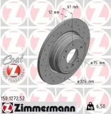 Bremsscheibe Hinterachse ZIMMERMANN 150.1272.52