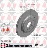 Bremsscheibe Hinterachse ZIMMERMANN 150.1295.20