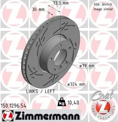 Bremsscheibe Vorderachse links ZIMMERMANN 150.1296.54