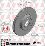 Bremsscheibe Vorderachse ZIMMERMANN 150.1298.20