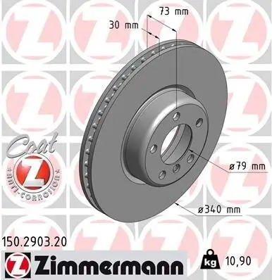 Bremsscheibe ZIMMERMANN 150.2903.20