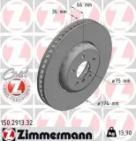 Bremsscheibe Vorderachse rechts ZIMMERMANN 150.2913.32