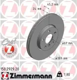 Bremsscheibe Vorderachse ZIMMERMANN 150.2929.20