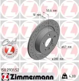 Bremsscheibe Hinterachse ZIMMERMANN 150.2931.52