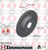 Bremsscheibe Hinterachse ZIMMERMANN 150.2932.52