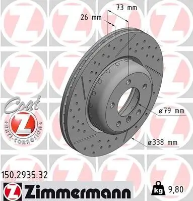 Bremsscheibe Vorderachse ZIMMERMANN 150.2935.32