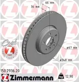 Bremsscheibe ZIMMERMANN 150.2936.20