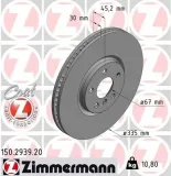 Bremsscheibe Vorderachse ZIMMERMANN 150.2939.20