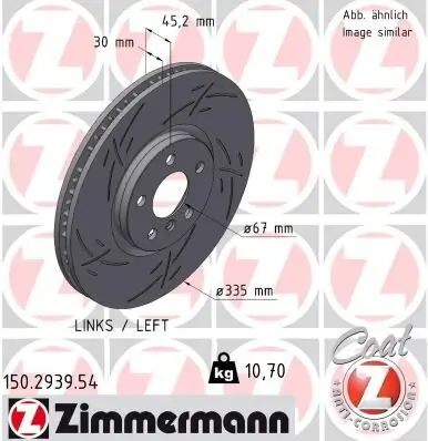 Bremsscheibe ZIMMERMANN 150.2939.54