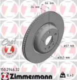 Bremsscheibe ZIMMERMANN 150.2946.32